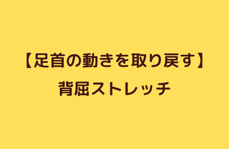 捻挫後の足首の動きを戻すエクササイズ②背屈ストレッチ｜太田市でジムならリラクゼーションから運動指導までRINK