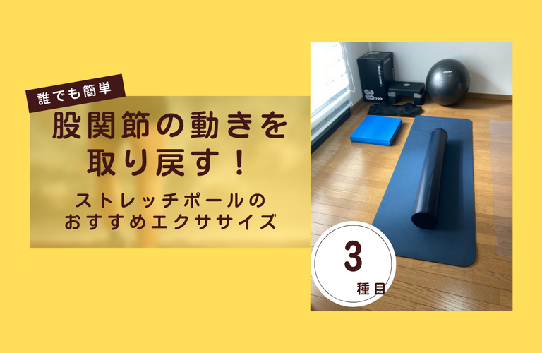 【動画】ストレッチポールで股関節の柔軟性まとめ｜太田市でジムならリラクゼーションから運動指導までRINK